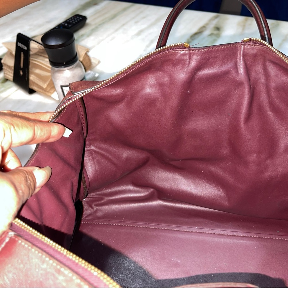 Salvatore Ferragamo Ferragamo Red Gancini Leather Satchel Dark red - Picture 15 of 17
